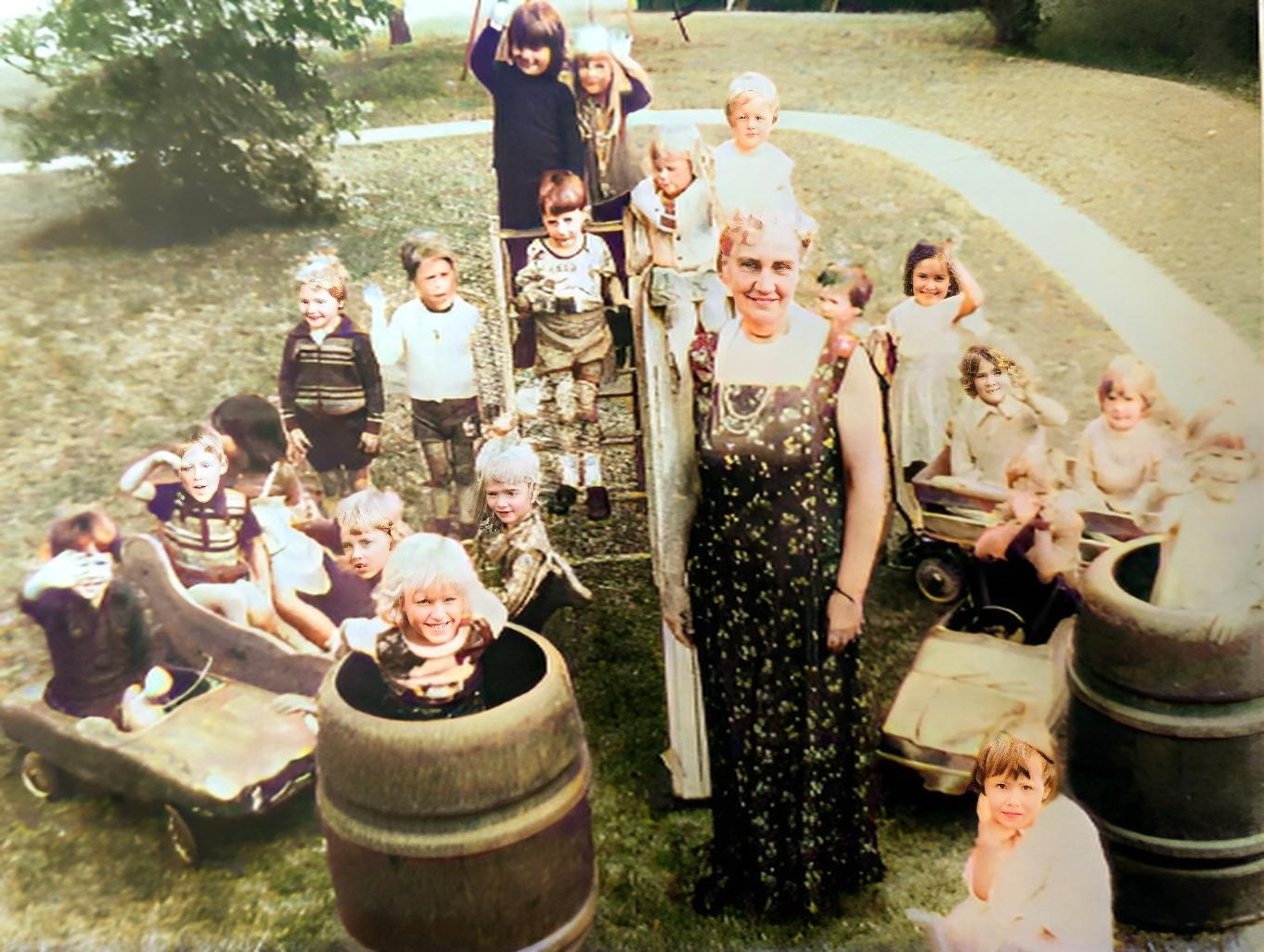 Elms Road Nursery School Head - Miss Bull retired in July 1977